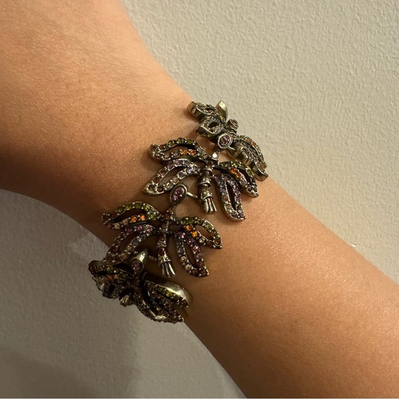 Fairycore Art Nouveau Jewelled Dragonfly Artistry Bracelet (Art Deco, Exquisite) - Picture 11 of 11